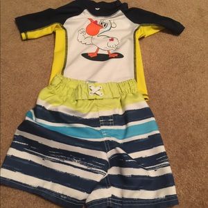 Rash guard n swim trunks